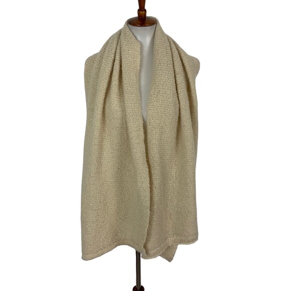 Aerie Scarf Womens Ivory Knit Cozy Winter Soft Wrap Accessory Boho - Picture 1 of 3